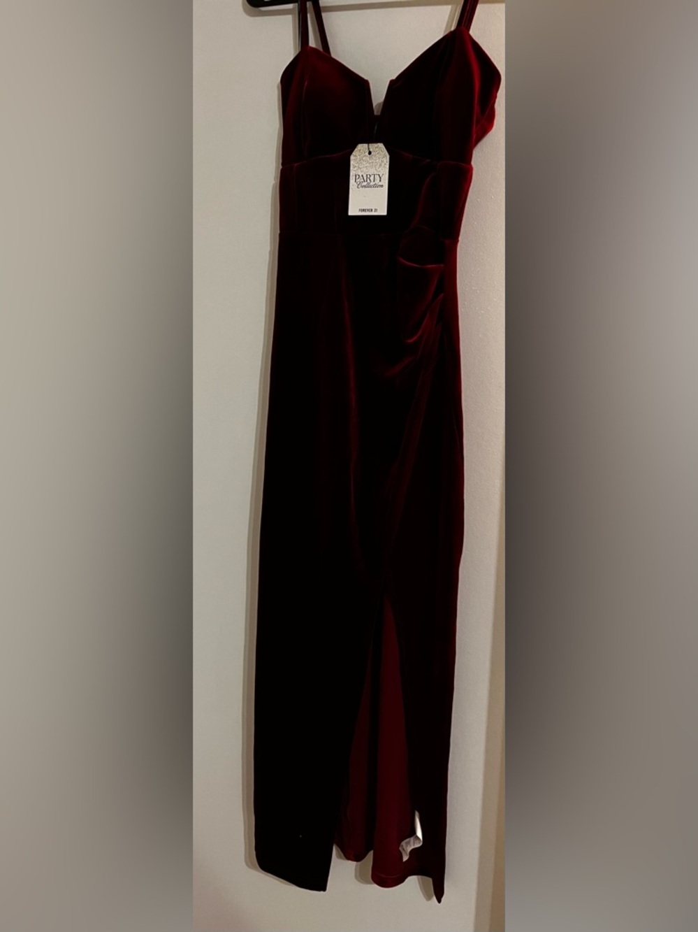 Velvet Maxi dress in Deep Burgundy